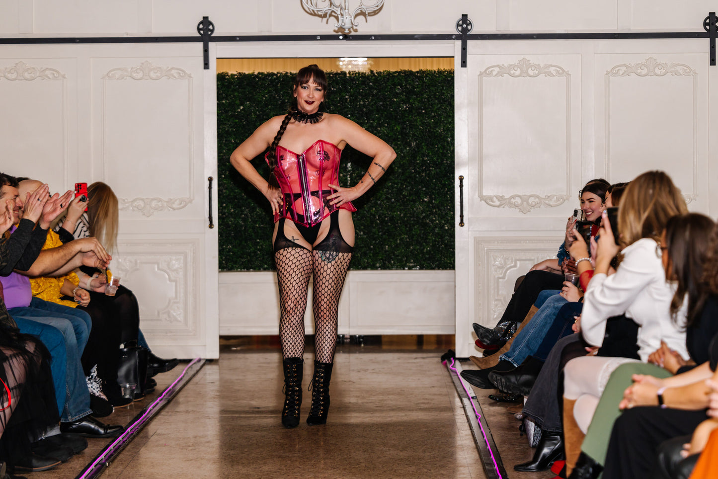 Lavish Clear Pink Overbust Corset