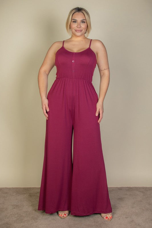 Wide Leg Jersey Romper