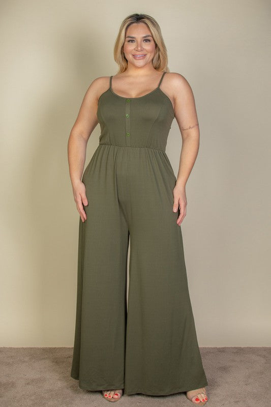 Wide Leg Jersey Romper