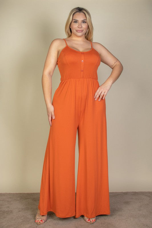 Wide Leg Jersey Romper
