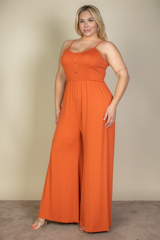 Wide Leg Jersey Romper