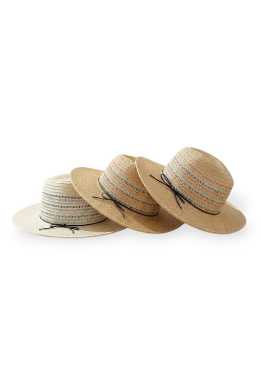 Multicolor Straw Fedora