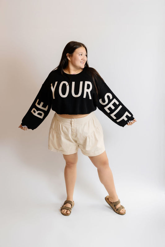 Be Your Self Cropped Sweater