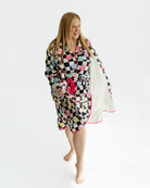 Legacy Lounge Robe- Checkered Conversation Hearts