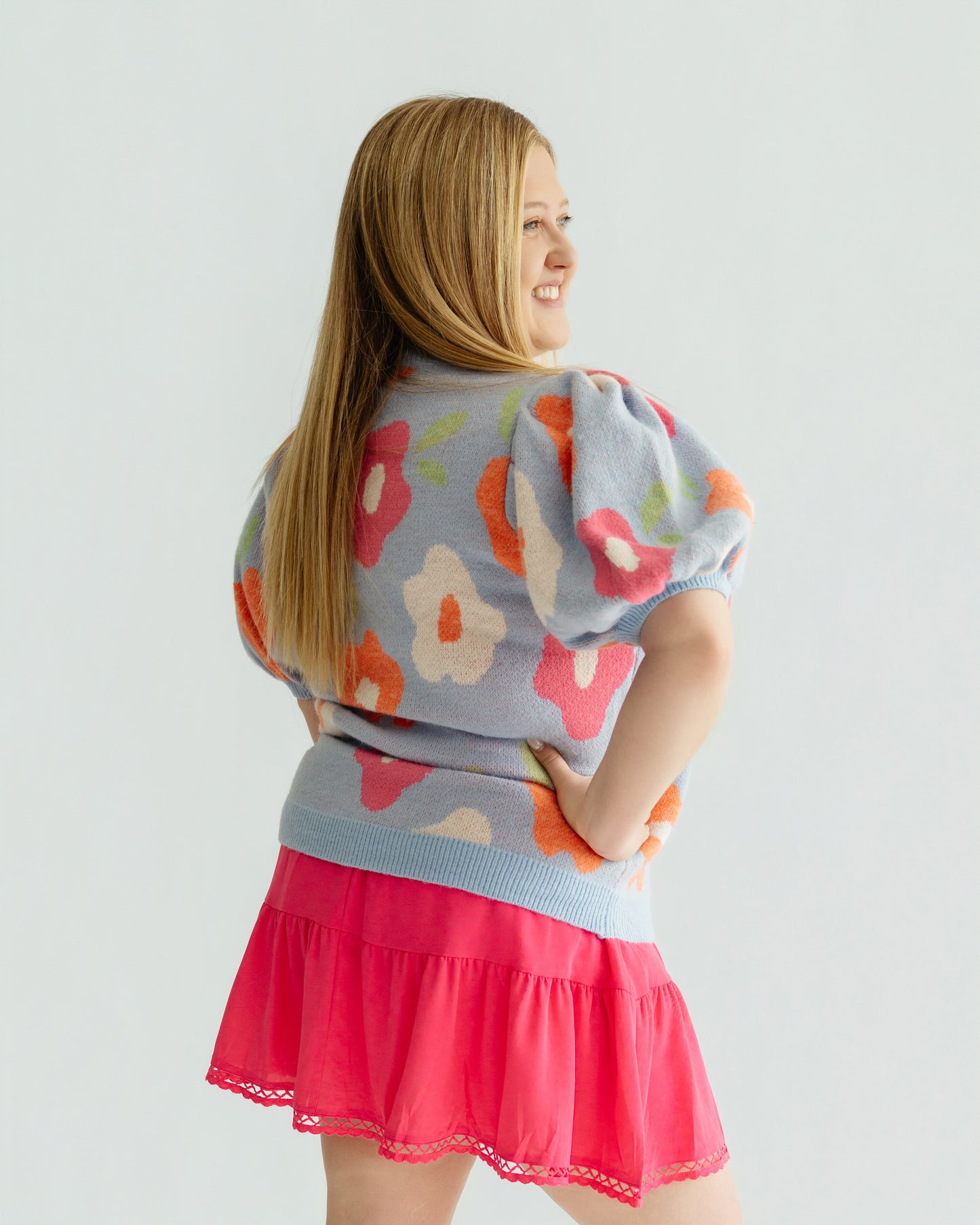 Puff Floral Sweater