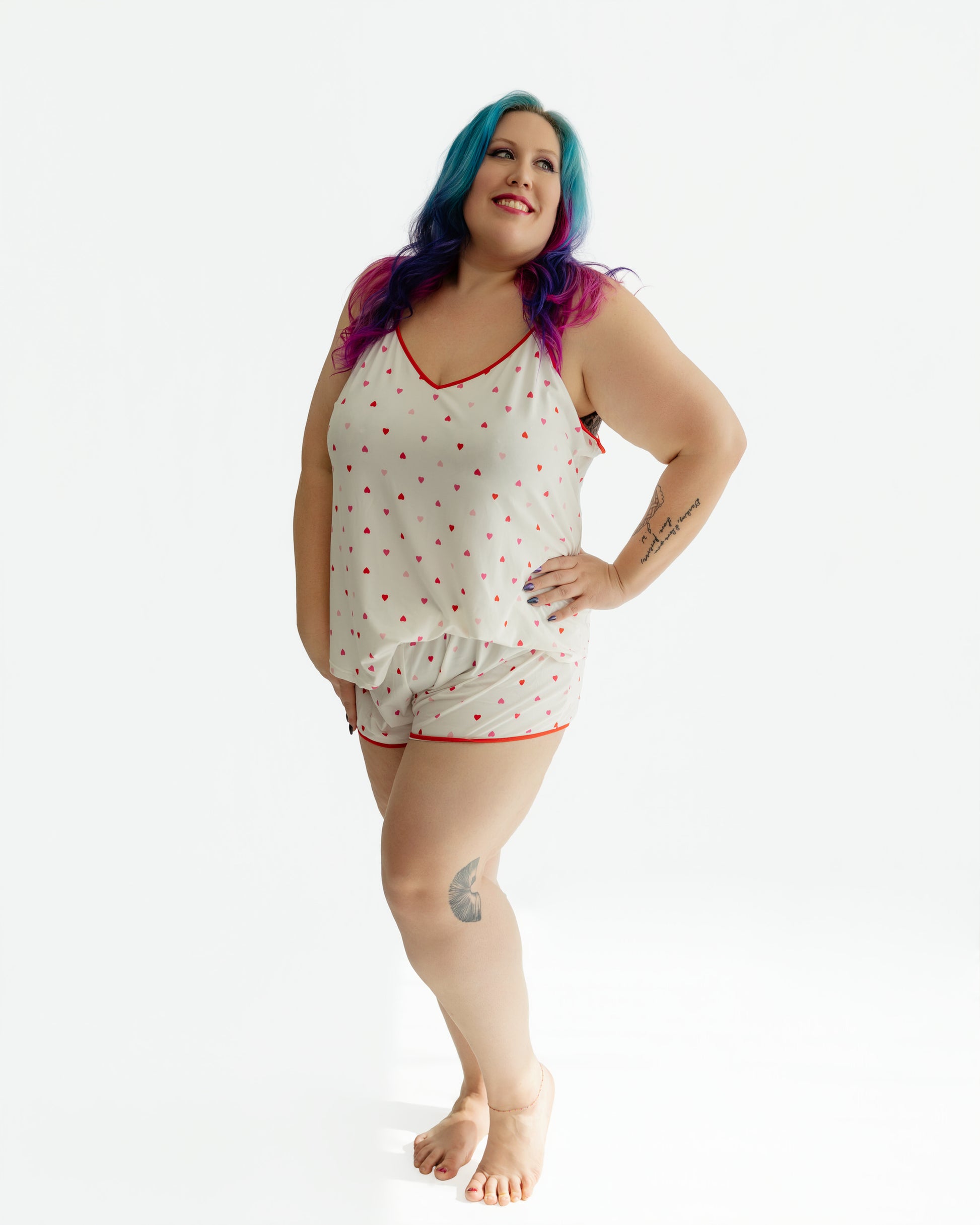All Over Hearts Short Set