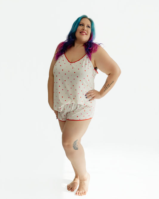 All Over Hearts Short Set