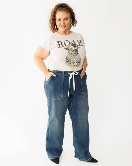 32" Judy Blue HW Drawstring Utility Pocket Wide