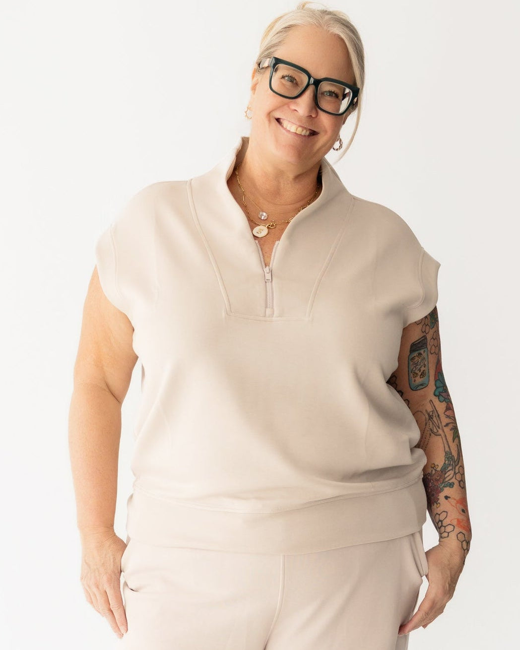 Modal V-Neck Short Sleeve Top