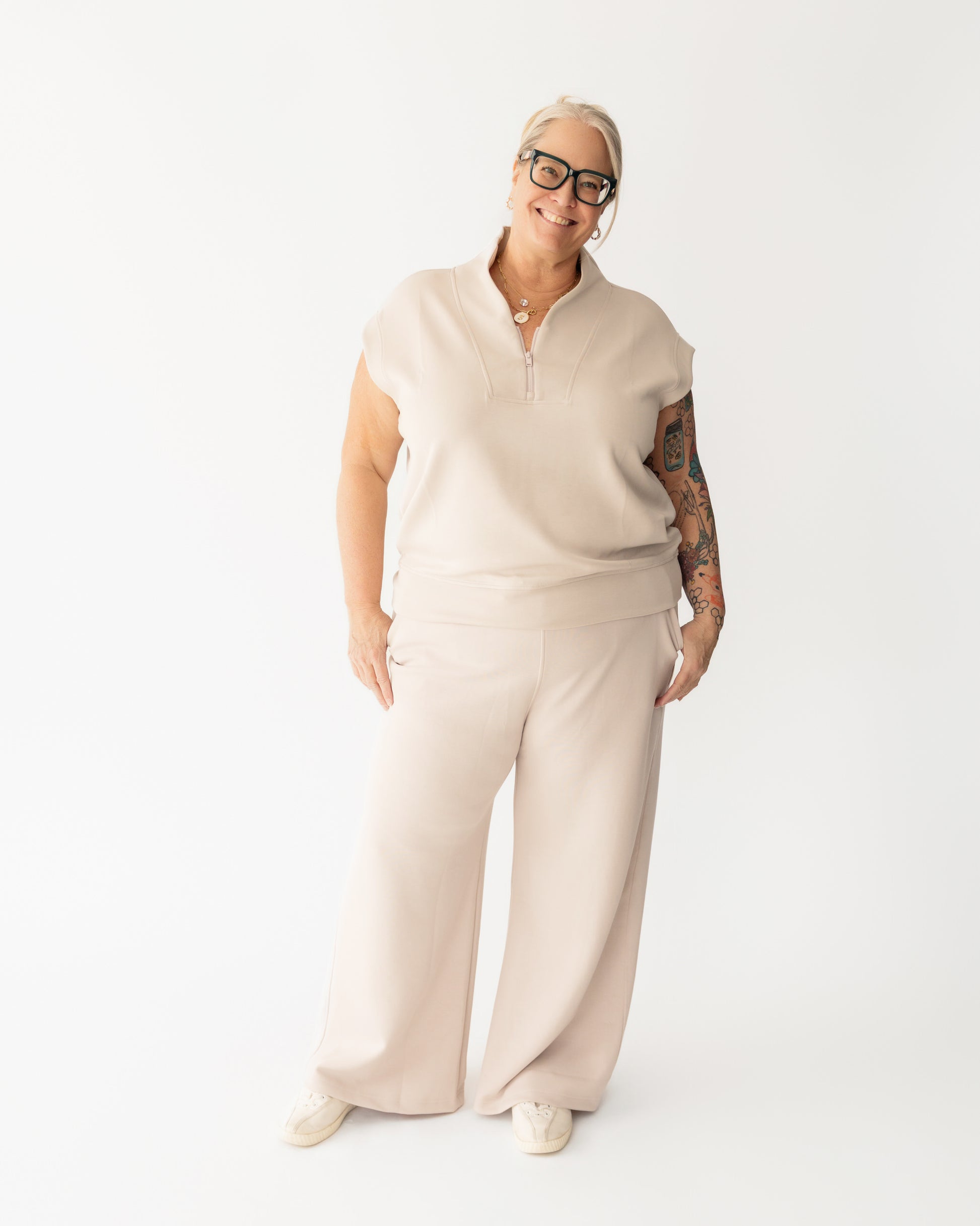 Modal Cropped Wide Pant
