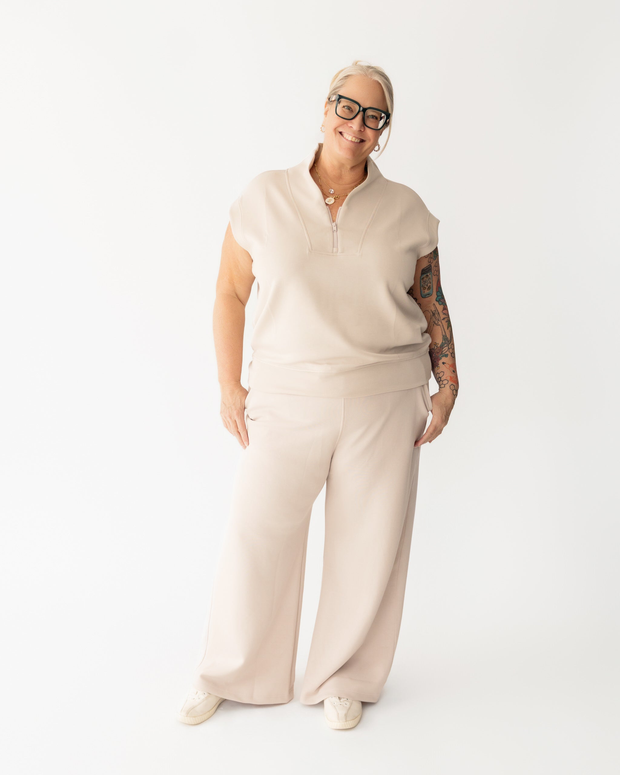 Modal Cropped Wide Pant
