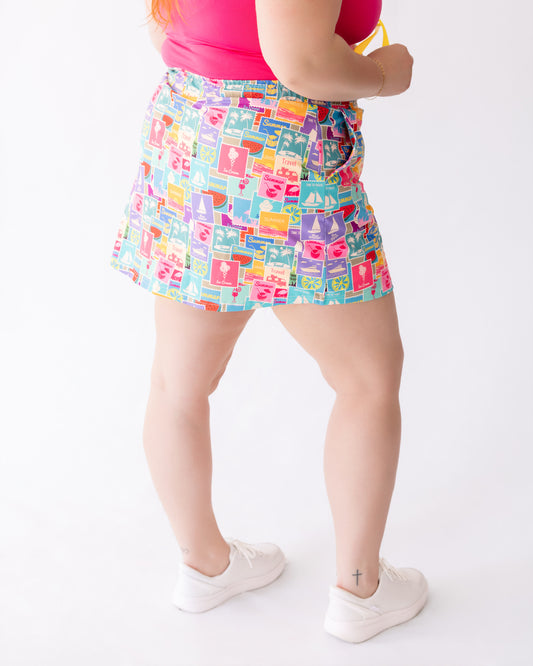 Postmarked in Paradise Skort