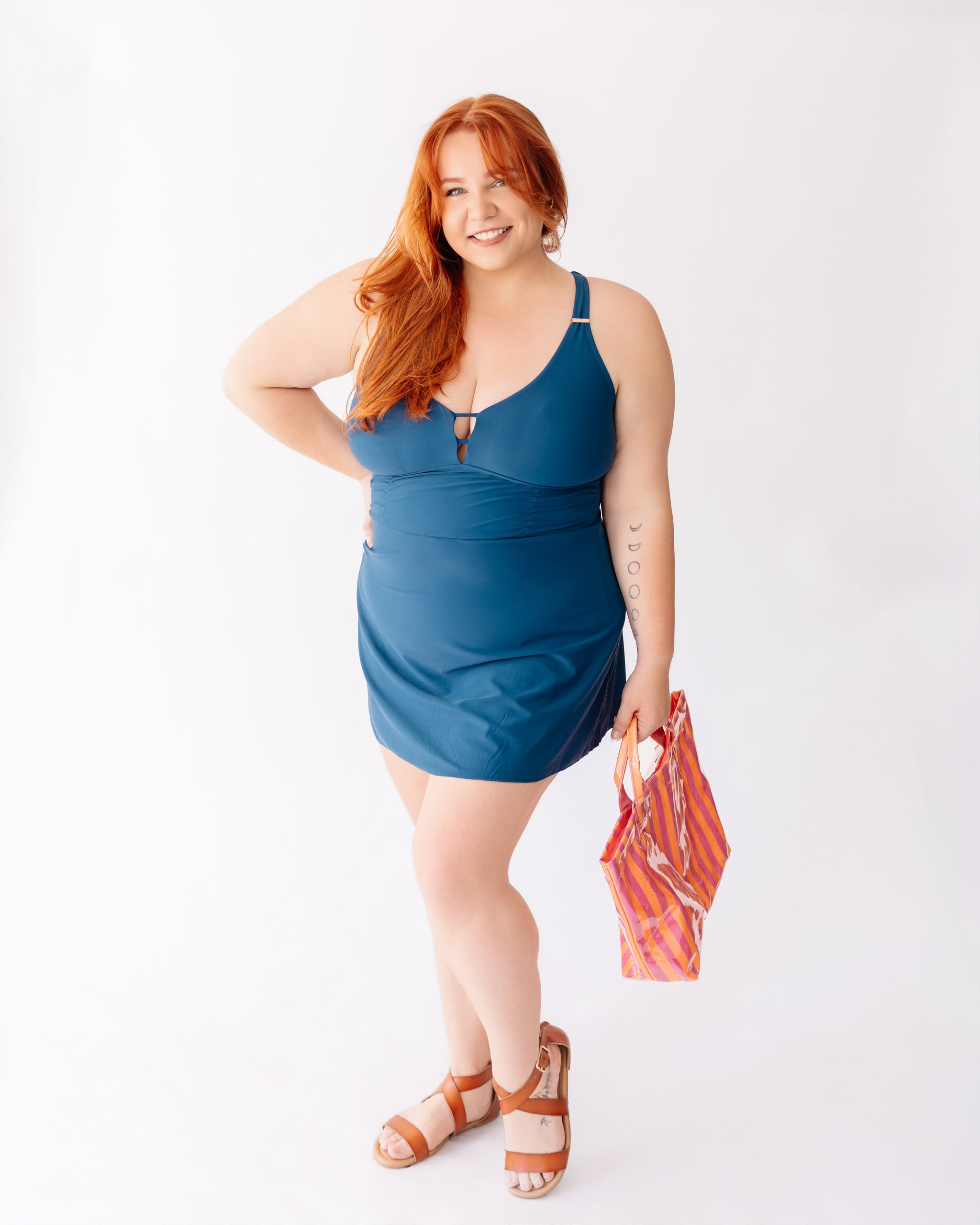 Anchor Splash Swim Dress