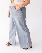 30" Judy Blue HW Drawstring Featherweight Palazzo