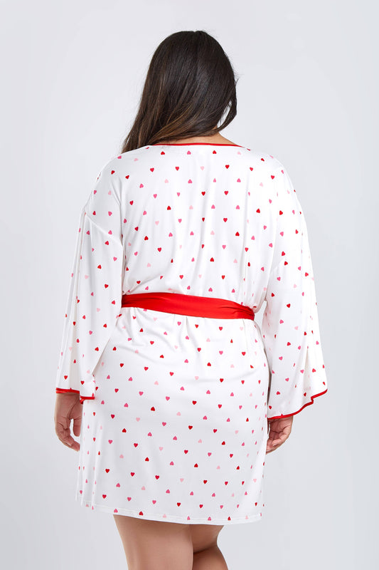 All Over Hearts Knit Robe