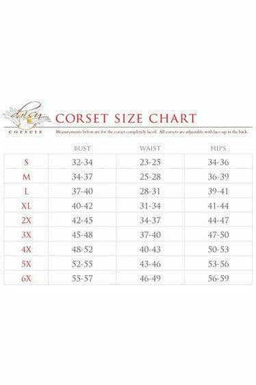 Top Drawer Black Fishnet Double Steel Boned Curvy Cut Waist Cincher Corset