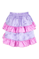 Purple/Pink Satin Ruched Bustle Skirt