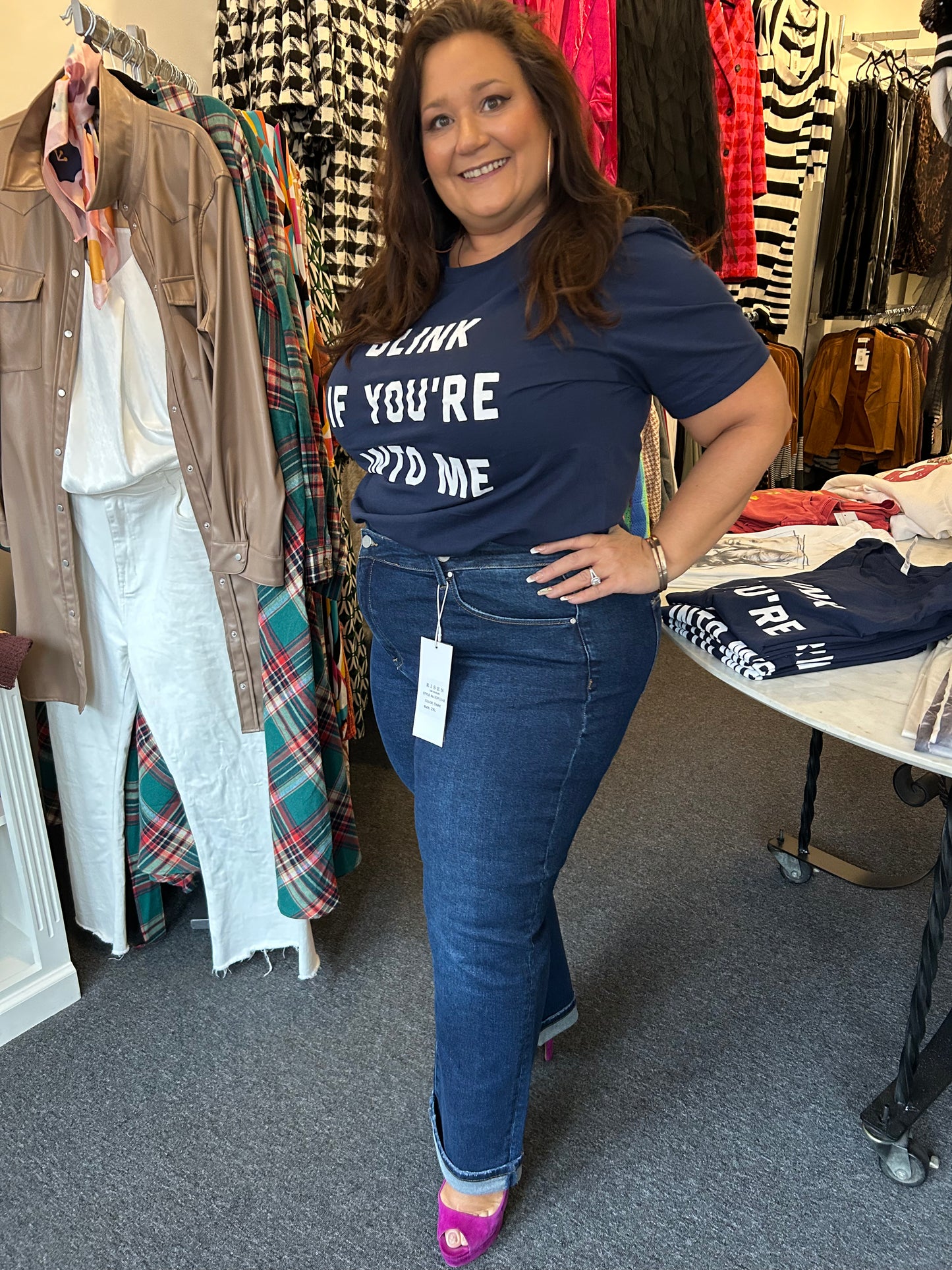 High Rise Cross Over Denim by Risen