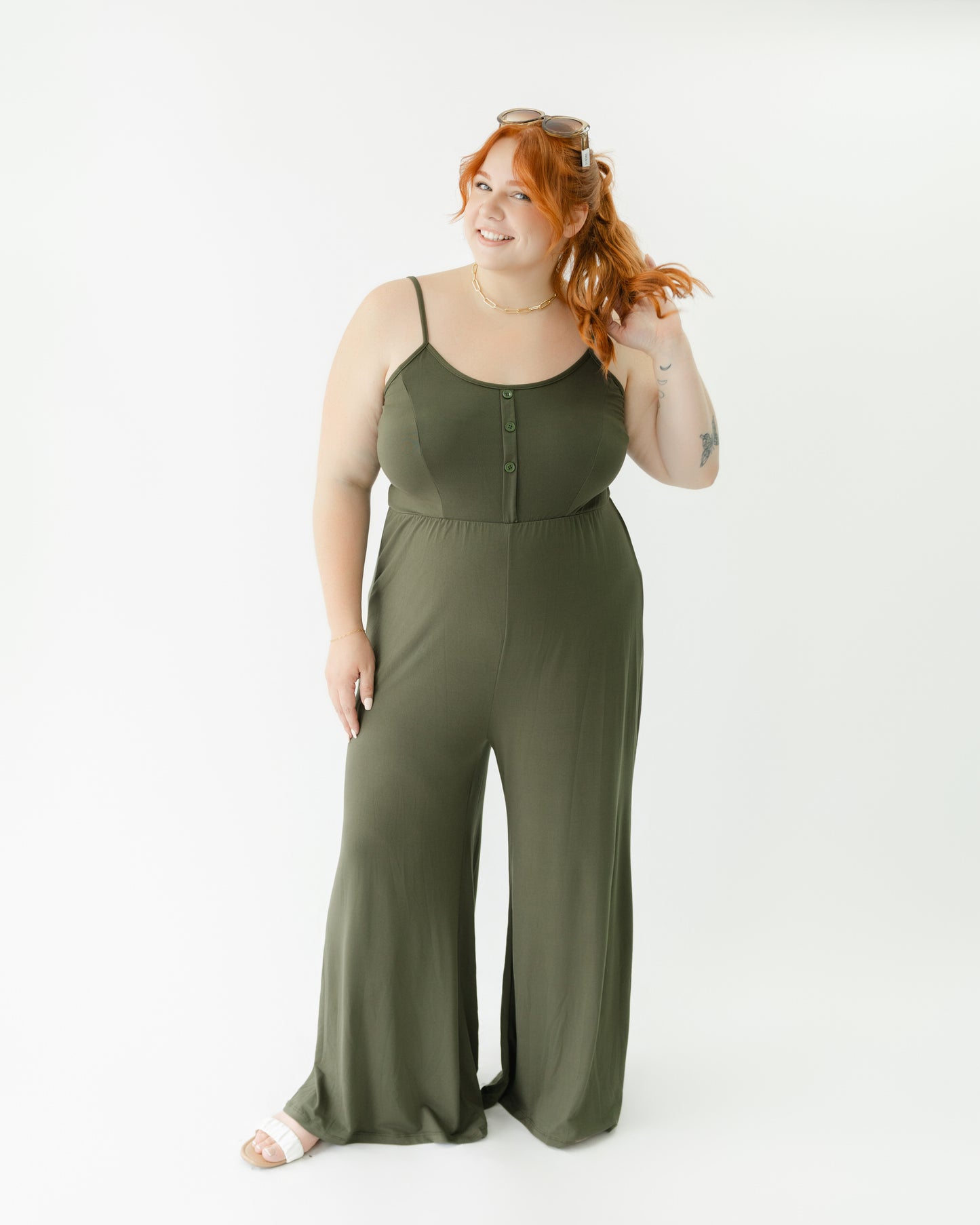 Wide Leg Jersey Romper