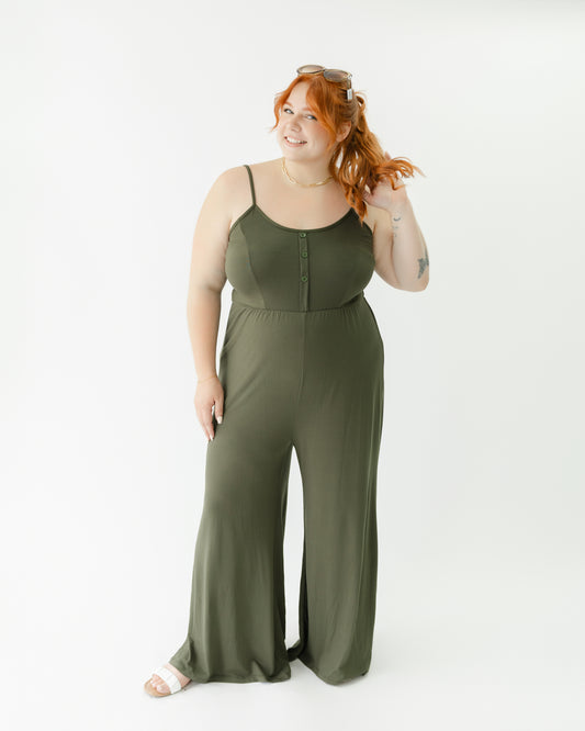 Wide Leg Jersey Romper