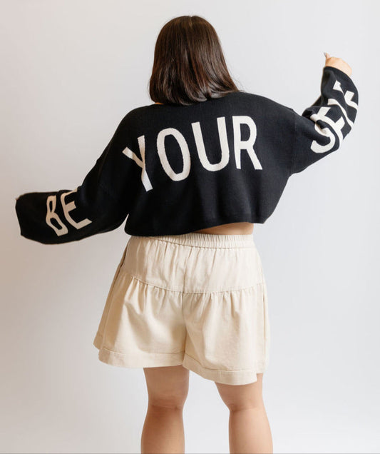 Be Your Self Cropped Sweater