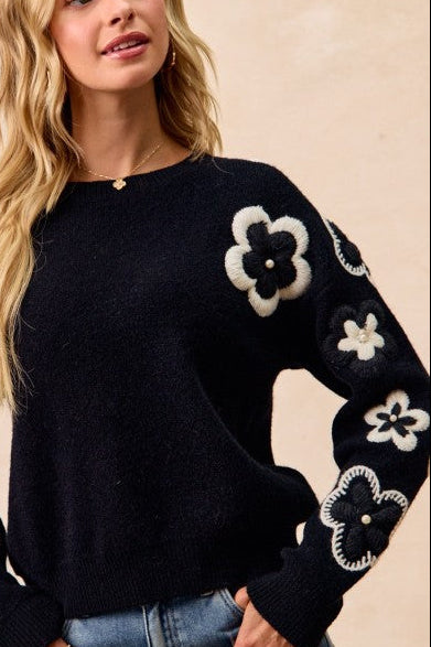 Floral Patch Sweater