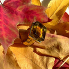 Tortoise Mosaic Adjustable Ring Gold
