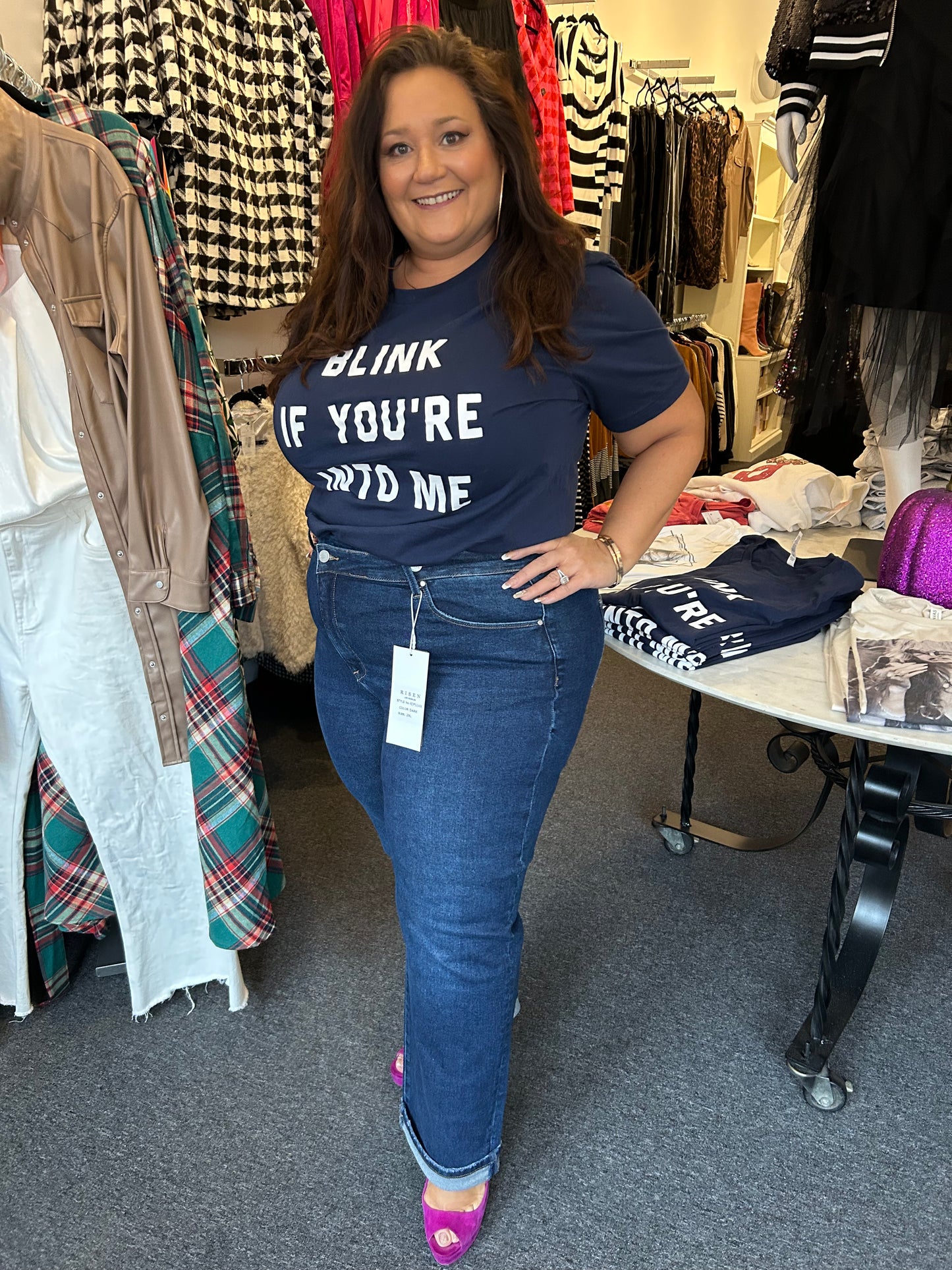 High Rise Cross Over Denim by Risen