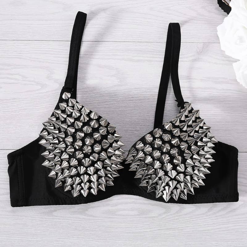 Sexy Punk Rivet Bra