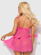 Marilyn Marabou & Mesh Babydoll & G-String Set