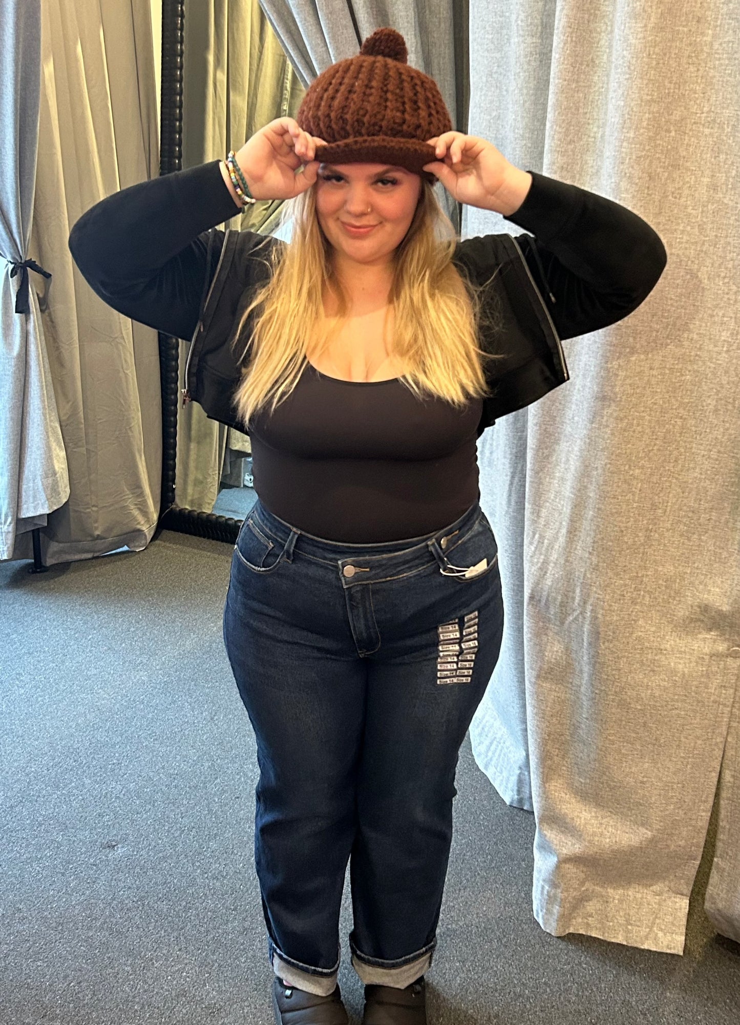 High Rise Cross Over Denim by Risen