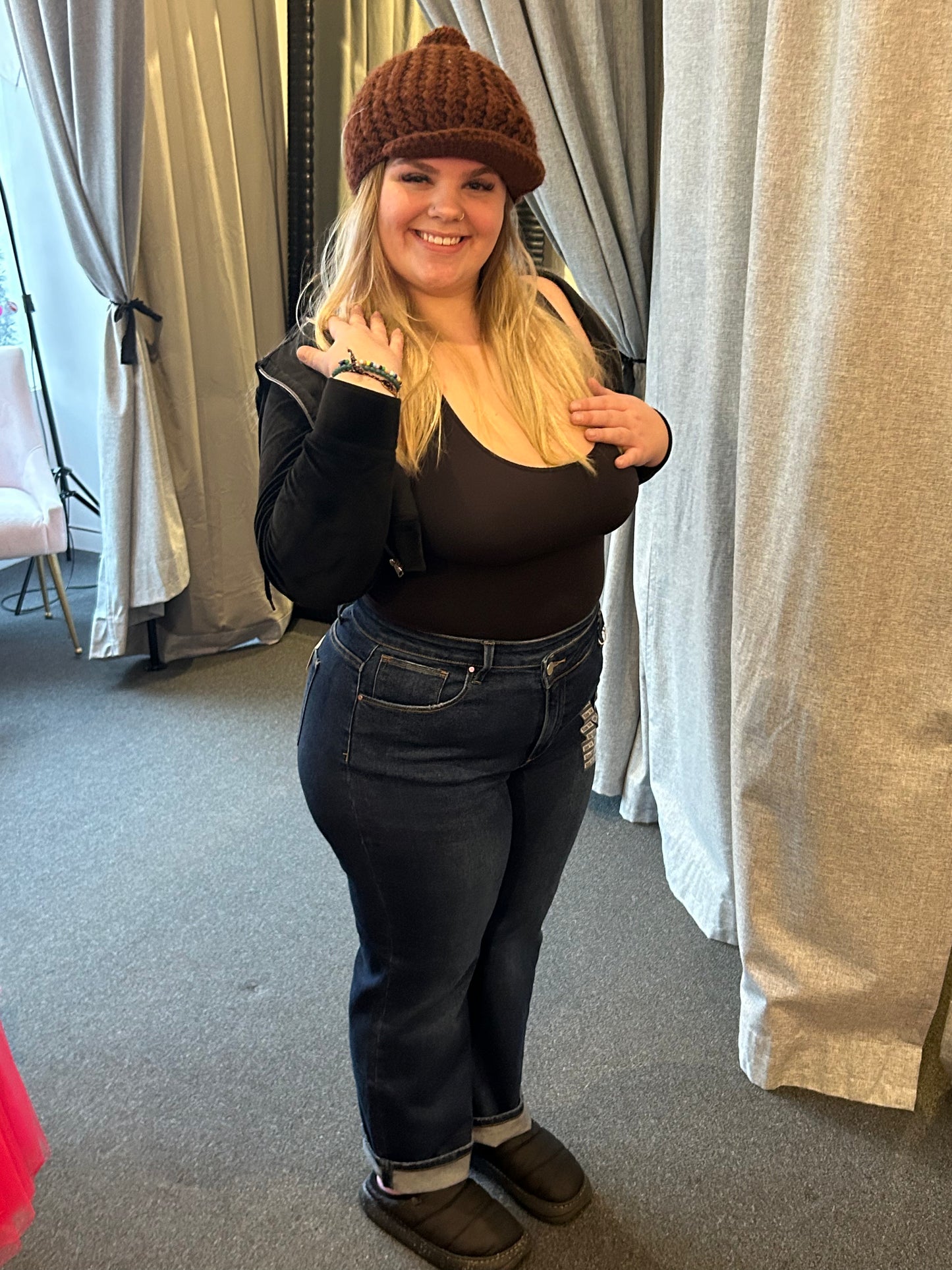 High Rise Cross Over Denim by Risen