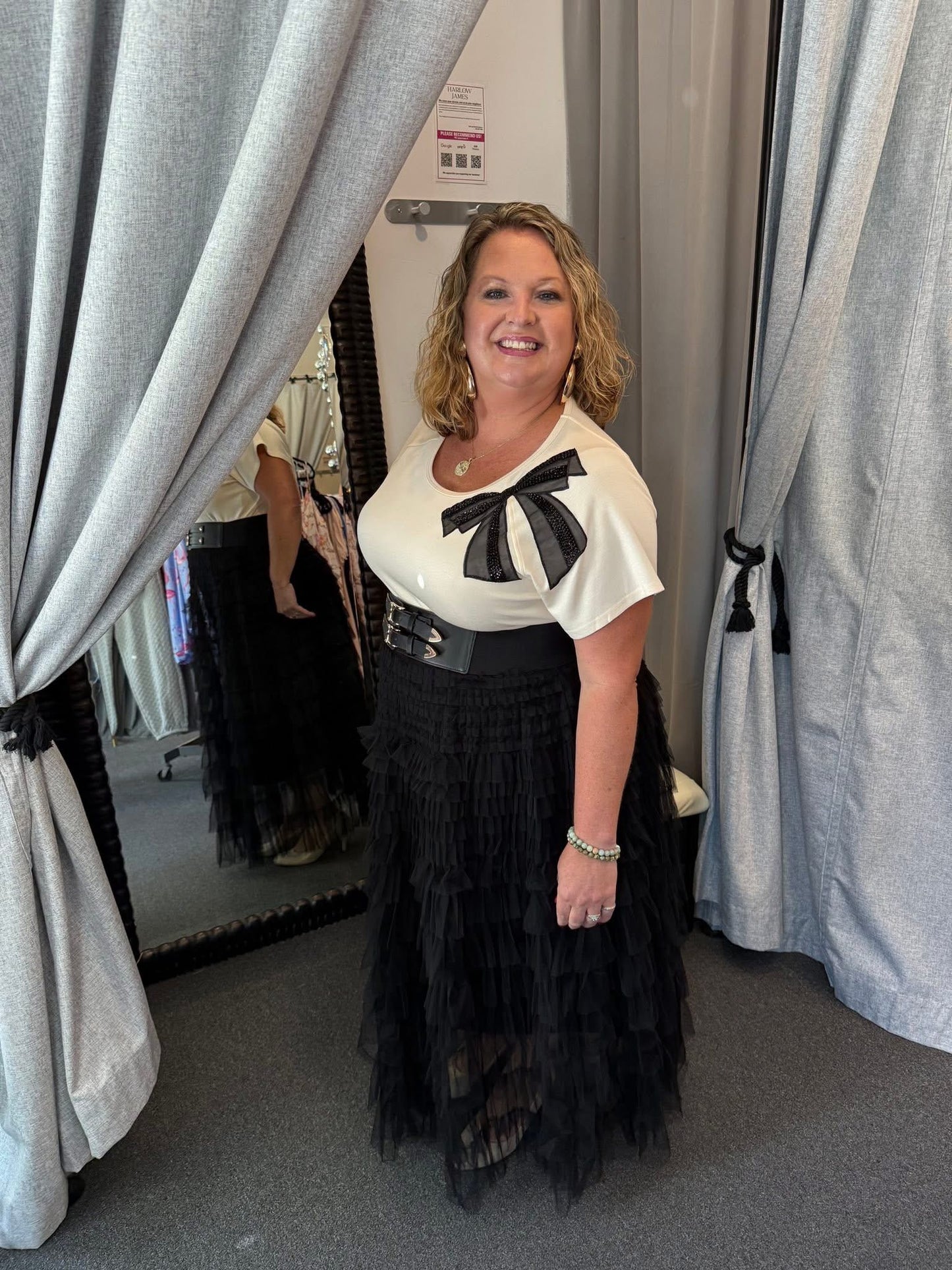 Cascade Tulle Mesh Skirt