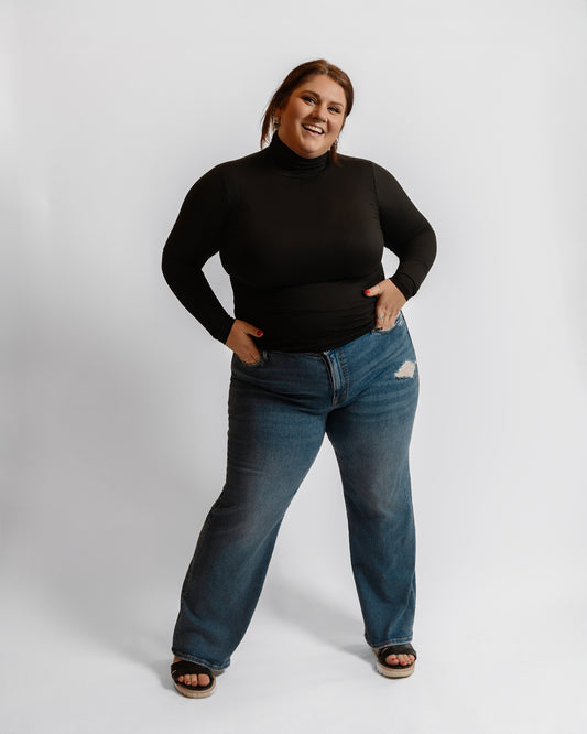 31" Zenana HW Straight Leg Denim