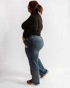 31" Zenana HW Straight Leg Denim