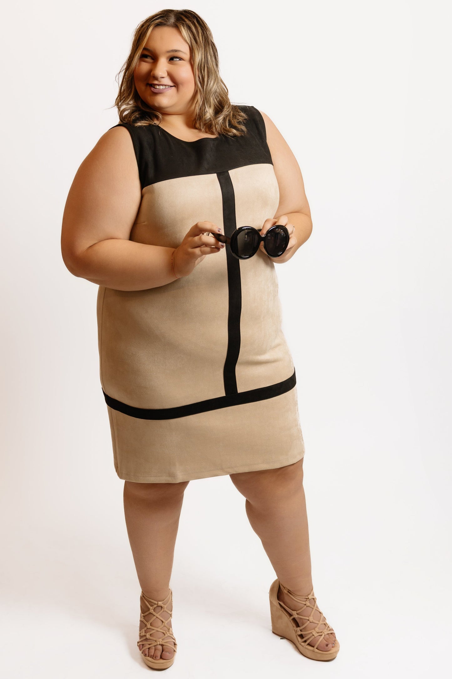 Suede Color Block Mini