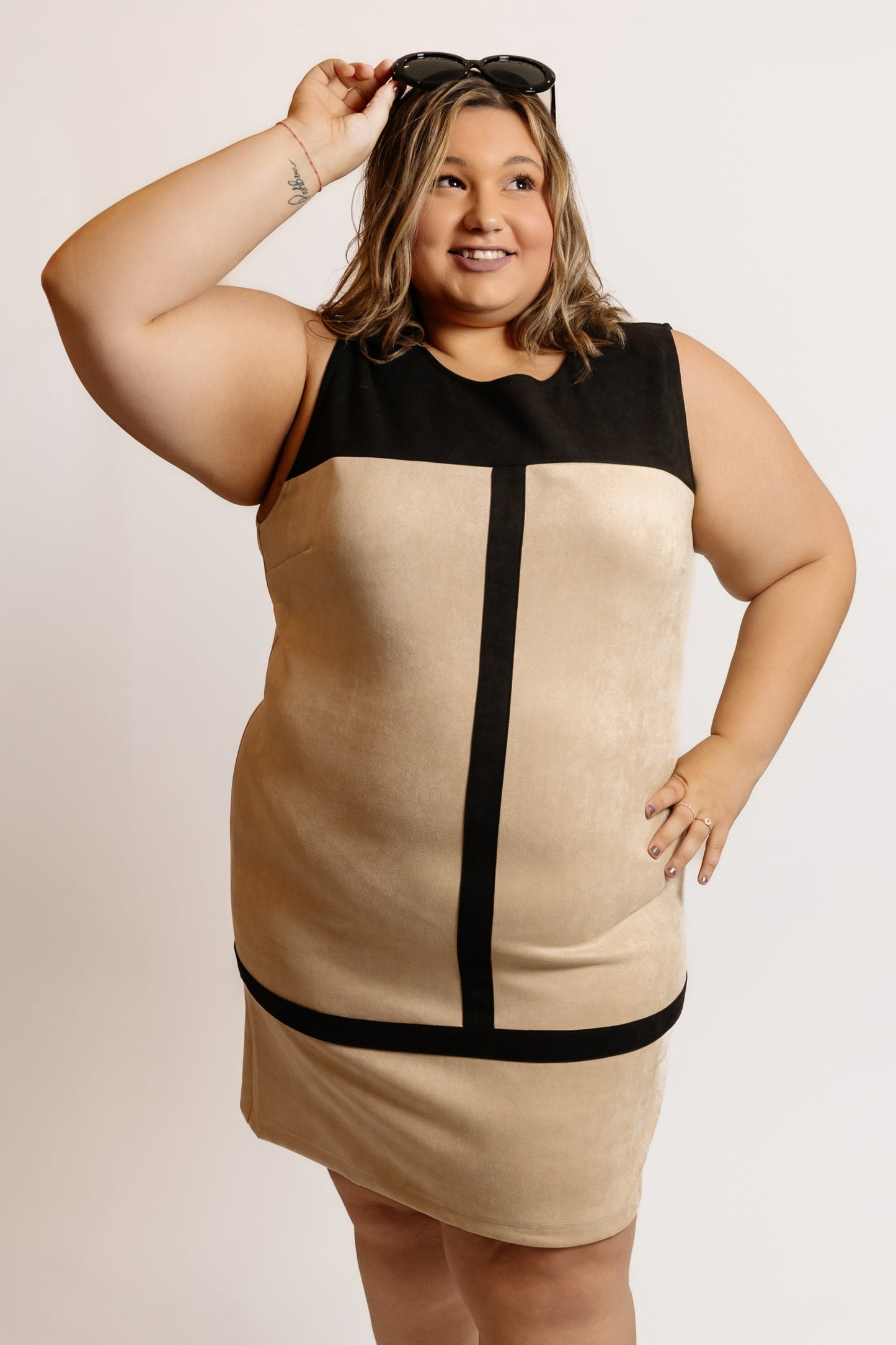 Suede Color Block Mini