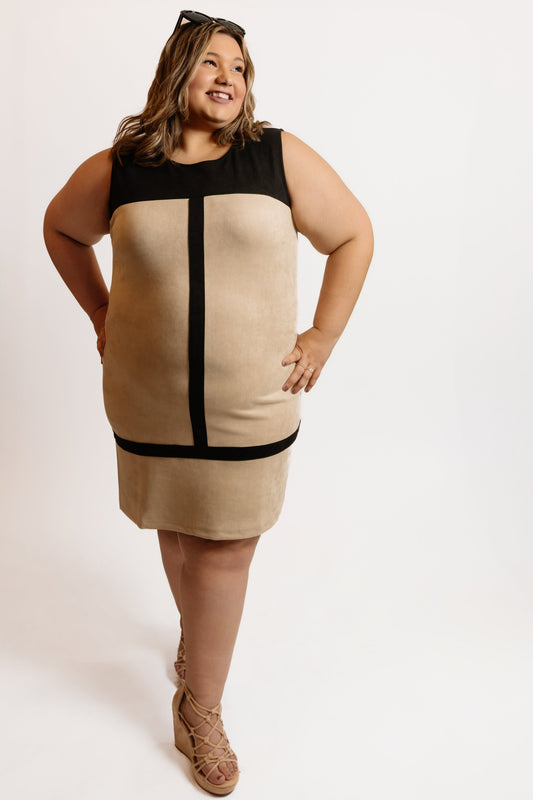 Suede Color Block Mini