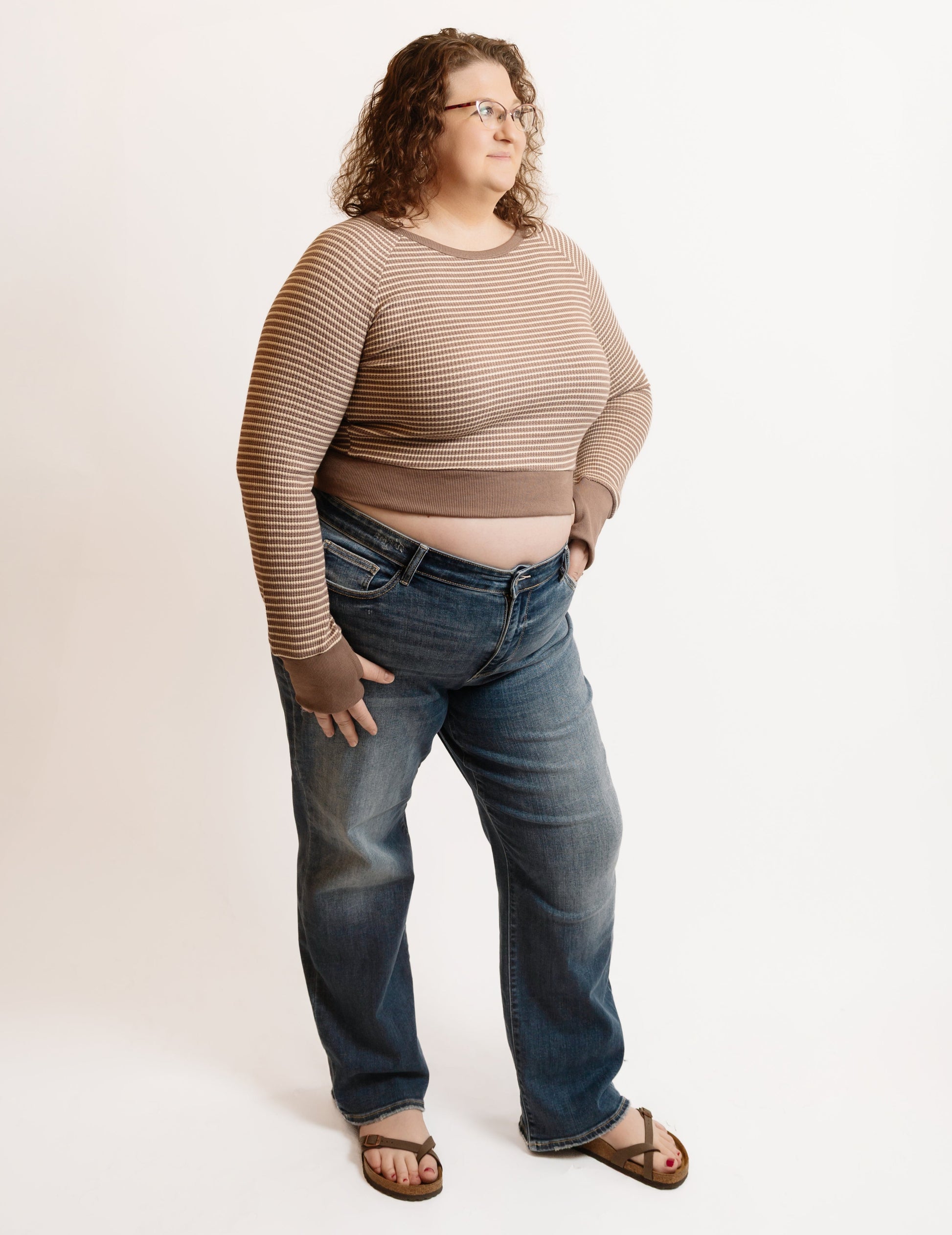 Waffle Crop Henley