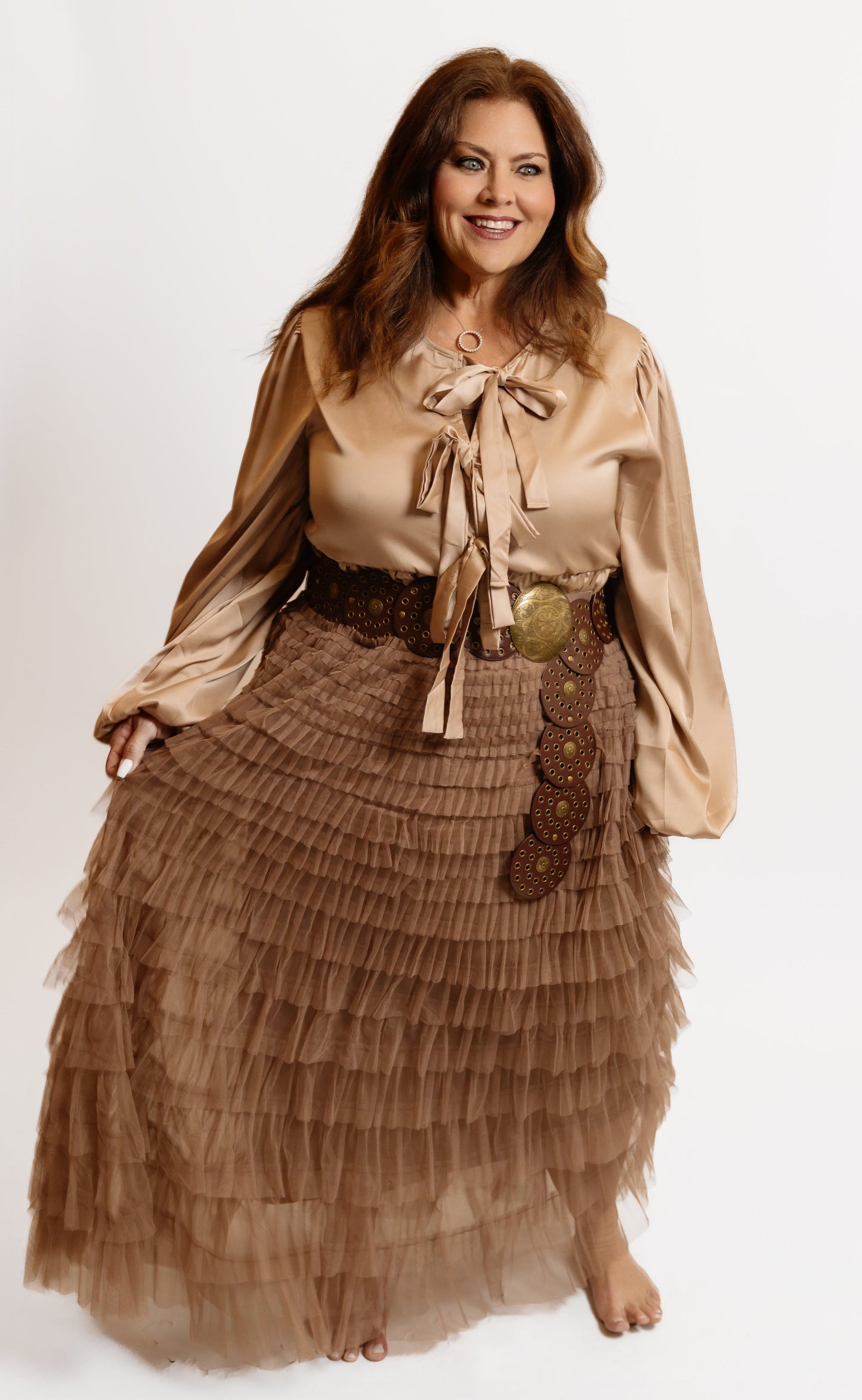 Cascade Tulle Mesh Skirt