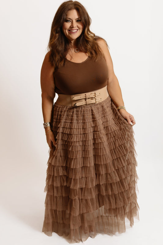 Cascade Tulle Mesh Skirt