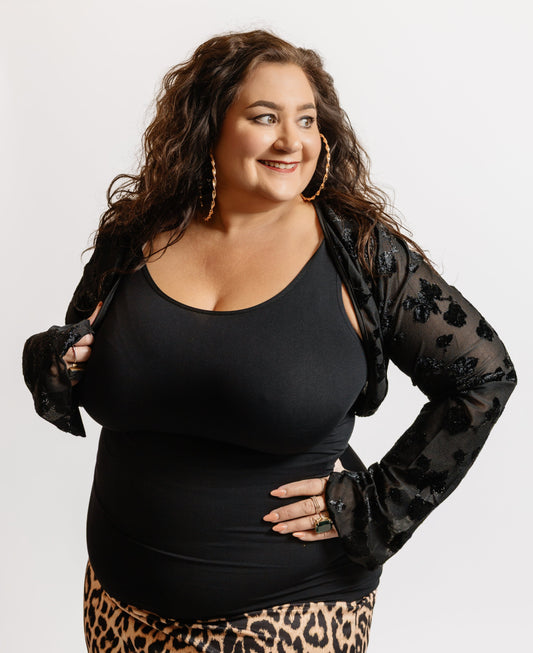 Floral Burnout Shrug