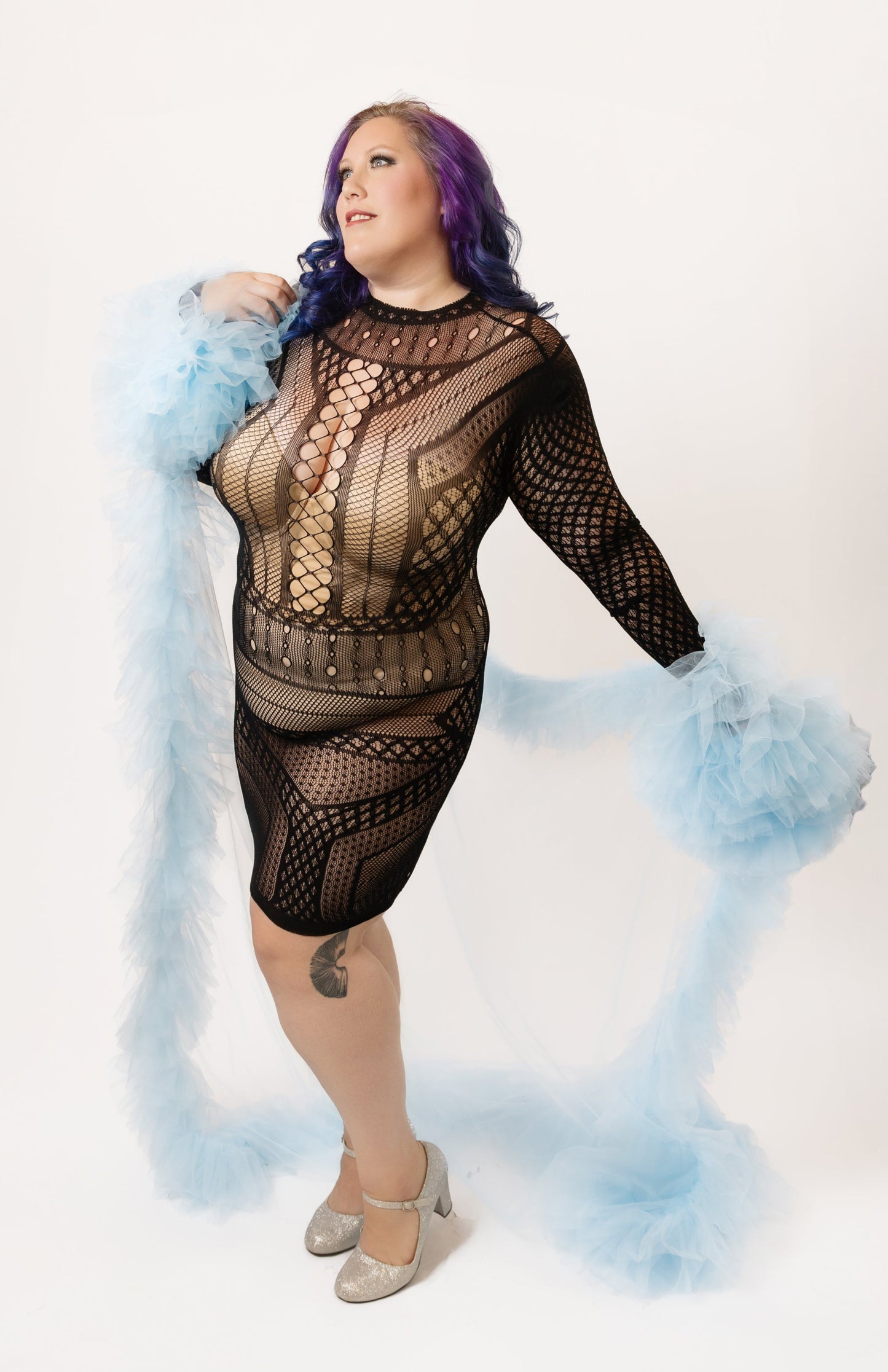 Heart Racing Sheer Mini Dress