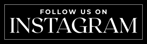 Call to action text 'Follow us on Instagram' in white on a black background | Harlow + James Boutique | West Des Moines, IA