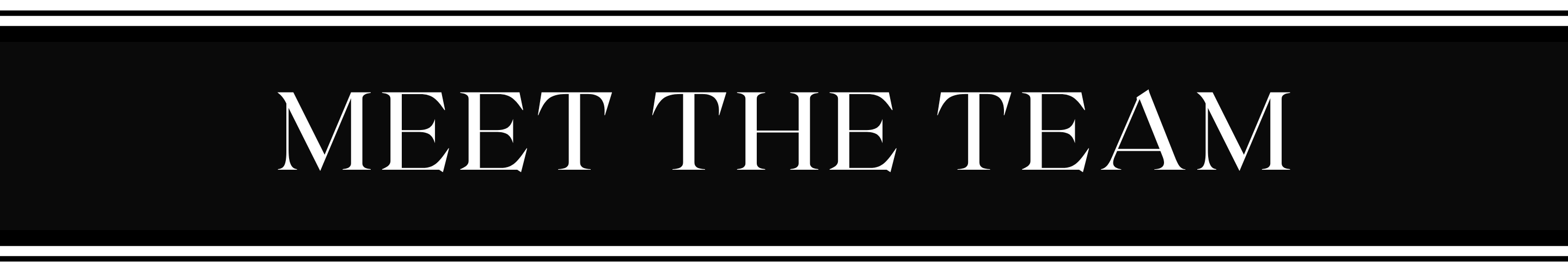 Text 'MEET THE TEAM' on a black background | Harlow + James Boutique | West Des Moines, IA