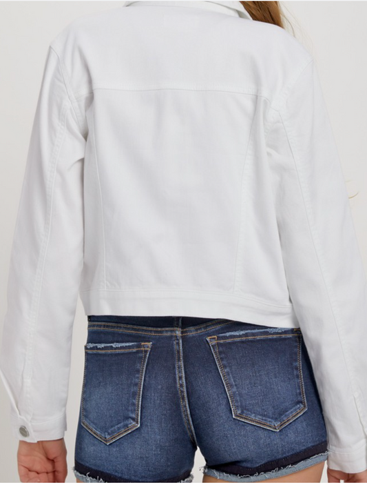 White Denim Jacket by Risen