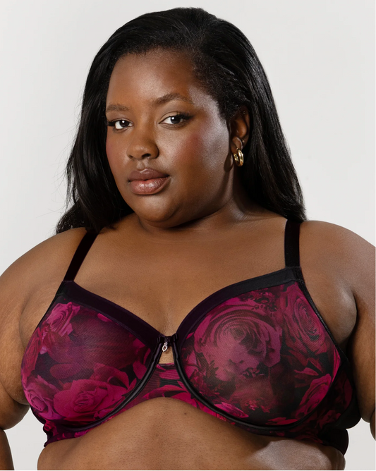 Madeleine Unlined Mesh Full Coverage Underwire Bra