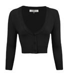 Three Button Cropped Cardi