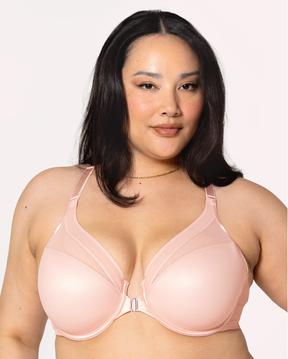 Katie Mesh Front-Close Racerback T-Shirt Bra