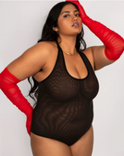 Emily Sheer Mesh J-Hook Bodysuit